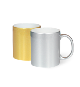 Taza dorada y plateada 11 oz. para sublimación