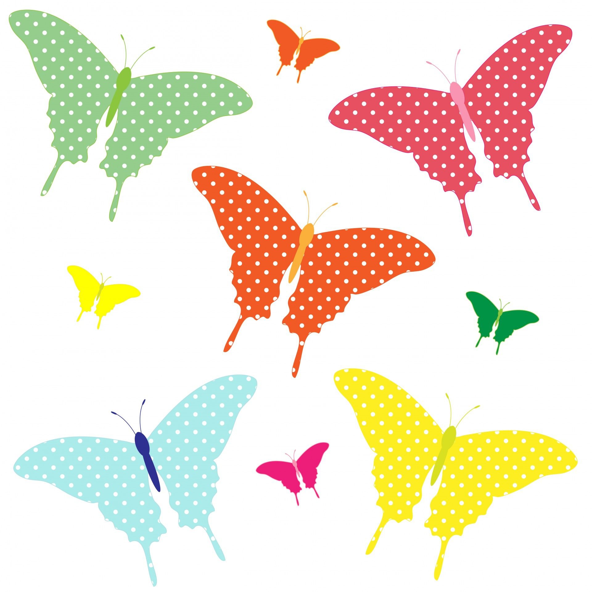 Plantilla de Mariposas