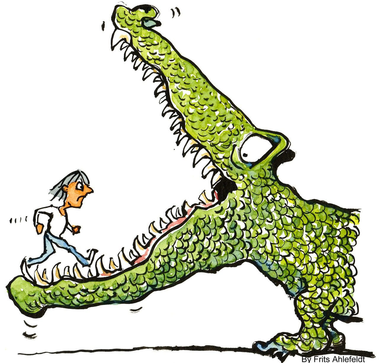 El hombre y el cocodrilo