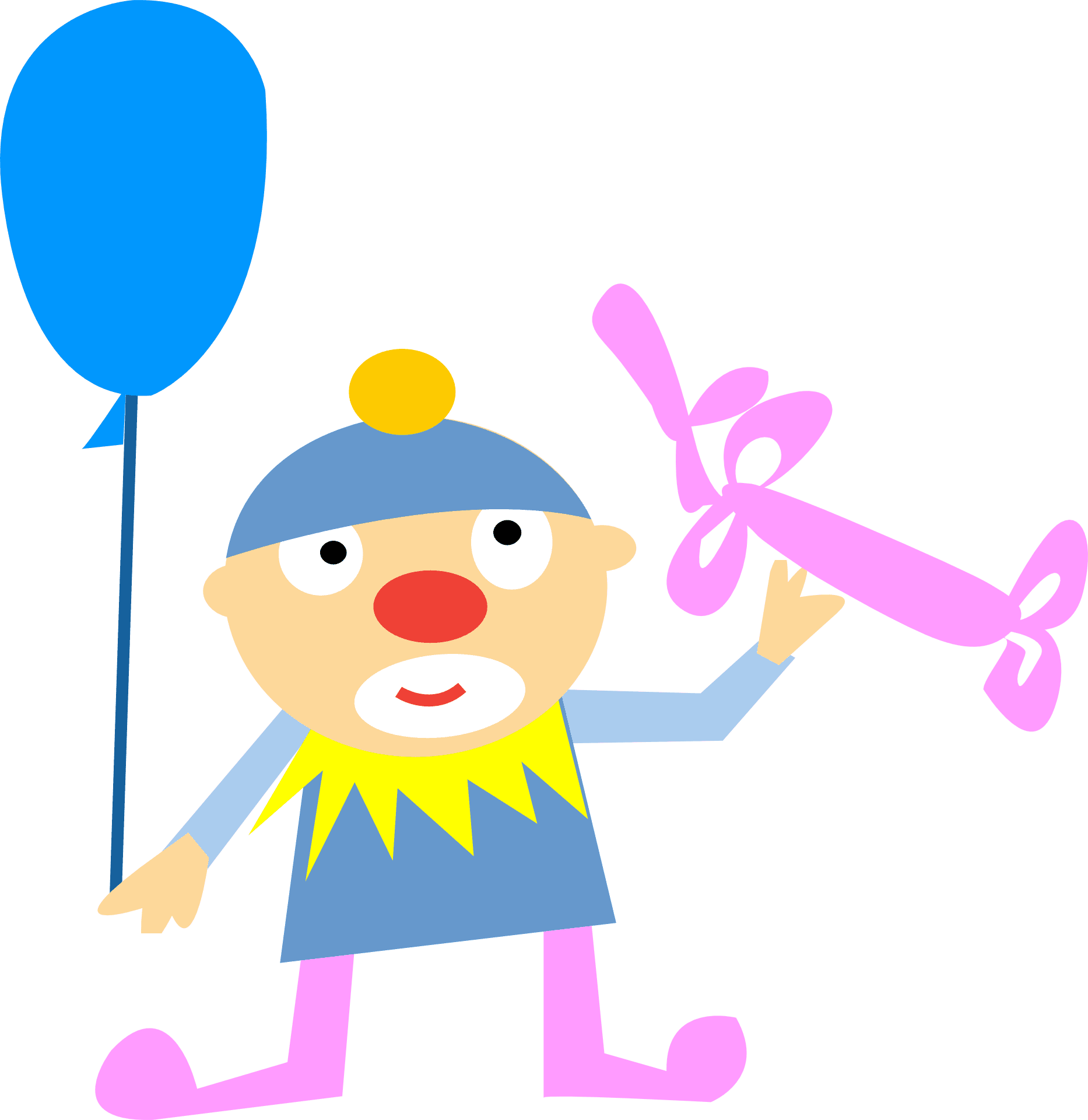 Payaso y globitos