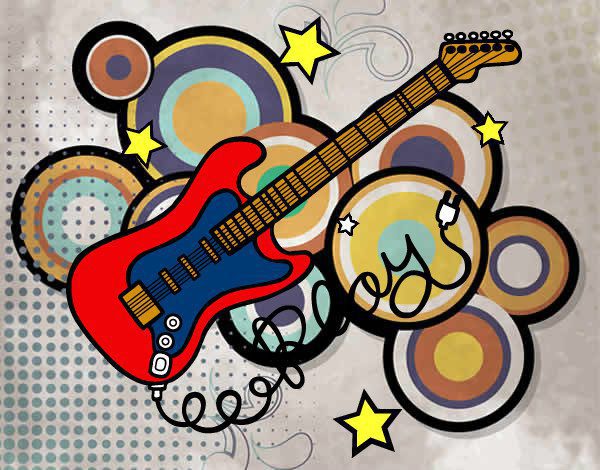 Guitarra y estrellas