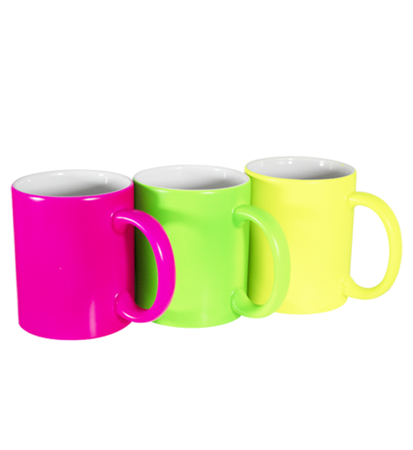 Tazas color neón 11 oz. para sublimación