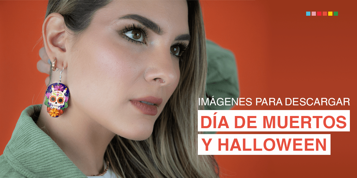 Portada imagenes de dia de muertos y halloween para sublimar
