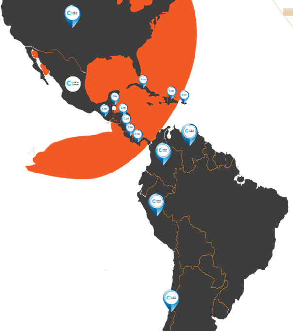 Mapa de presencia de Color Make en Latinoamérica